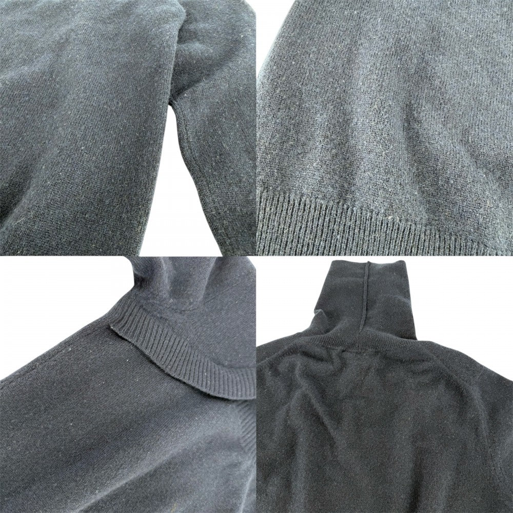 CHANEL シャネル ニット ココマーク タートルネック 服 アパレル トップス セーター 38 ネイビー 紺 秋 冬 カシミヤ レディース【中古品】