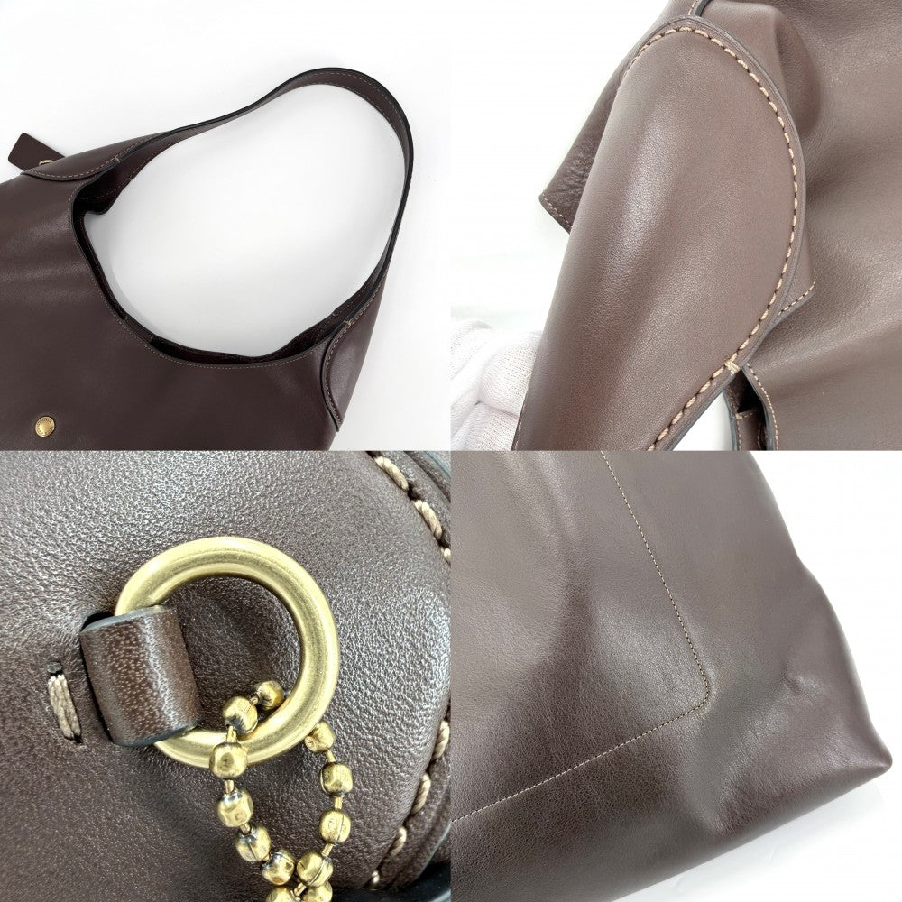 【開店SALE】 COACH コーチ ショルダーバッグ ブルックリン 39 ワンショルダーバッグ CU044 レザー ブラウン 茶 ゴールド金具 レディース【中古品】