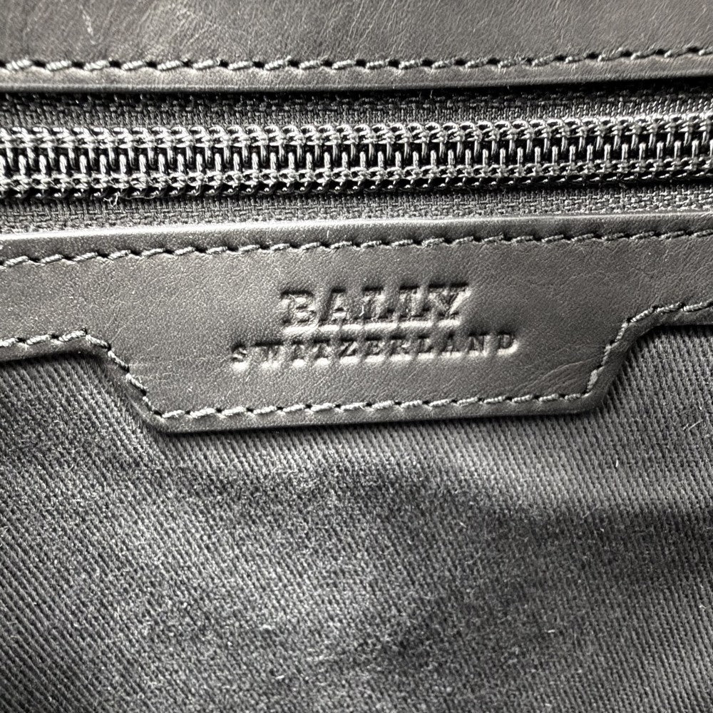BALLY バリー ショルダーバッグ トレインスポッティング レザー ブラック 黒 シルバー金具 レディース【中古品】