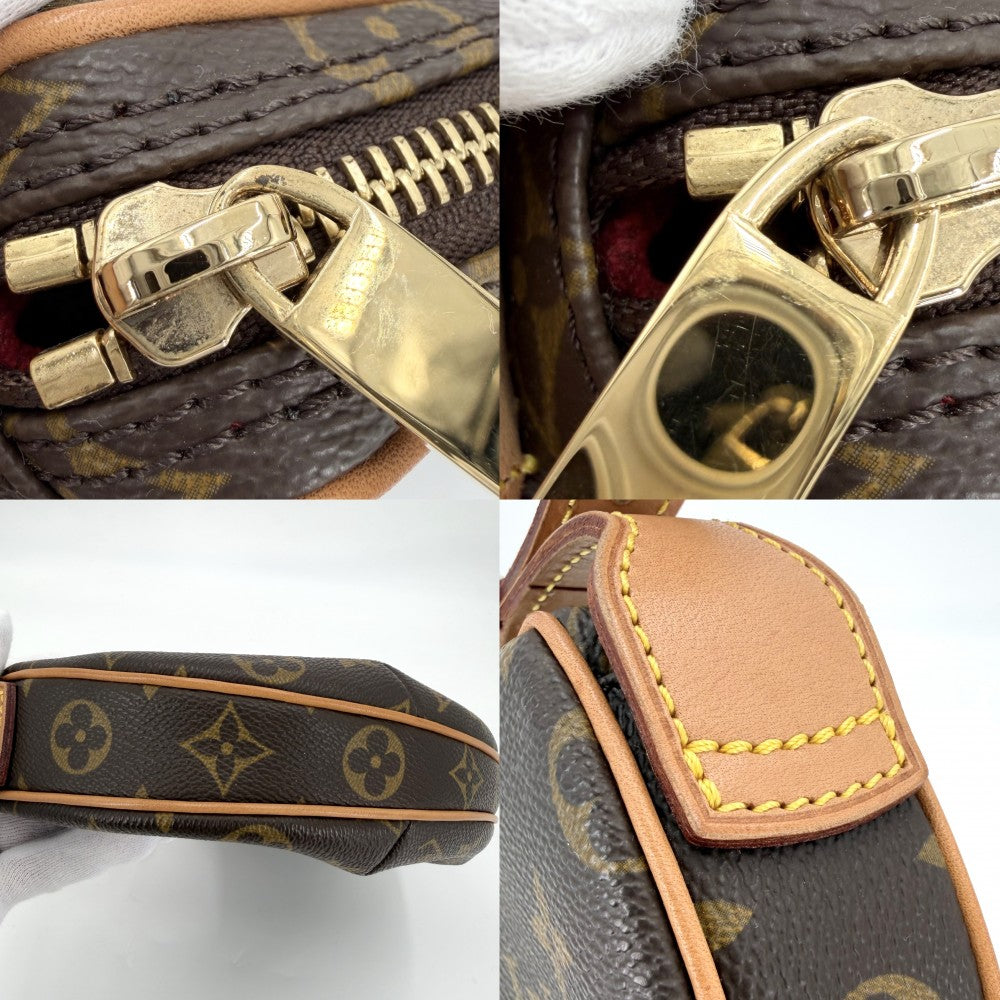 LOUIS VUITTON ルイヴィトン ショルダーバッグ ポシェットクロワッサン M51510 モノグラムキャンバス ブラウン 茶 ゴールド金具 レディース【中古品】