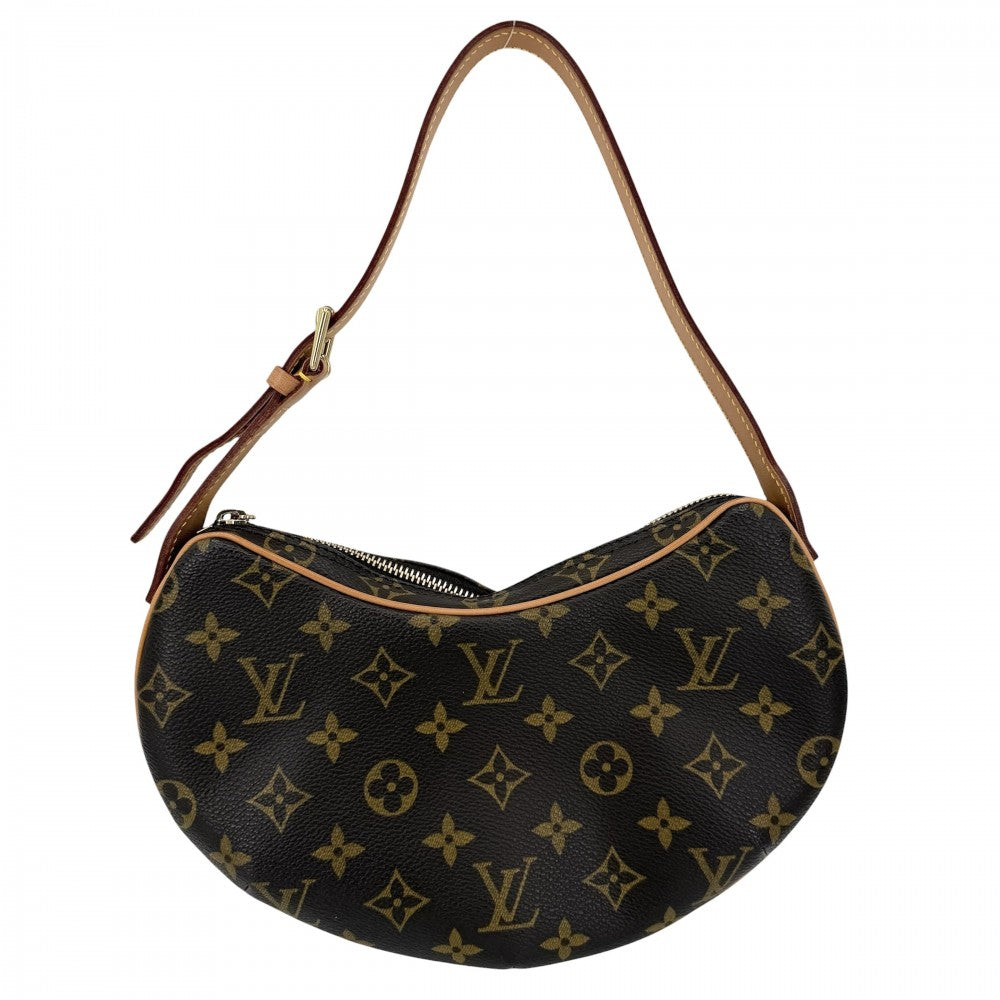 LOUIS VUITTON ルイヴィトン ショルダーバッグ ポシェットクロワッサン M51510 モノグラムキャンバス ブラウン 茶 ゴールド金具 レディース【中古品】