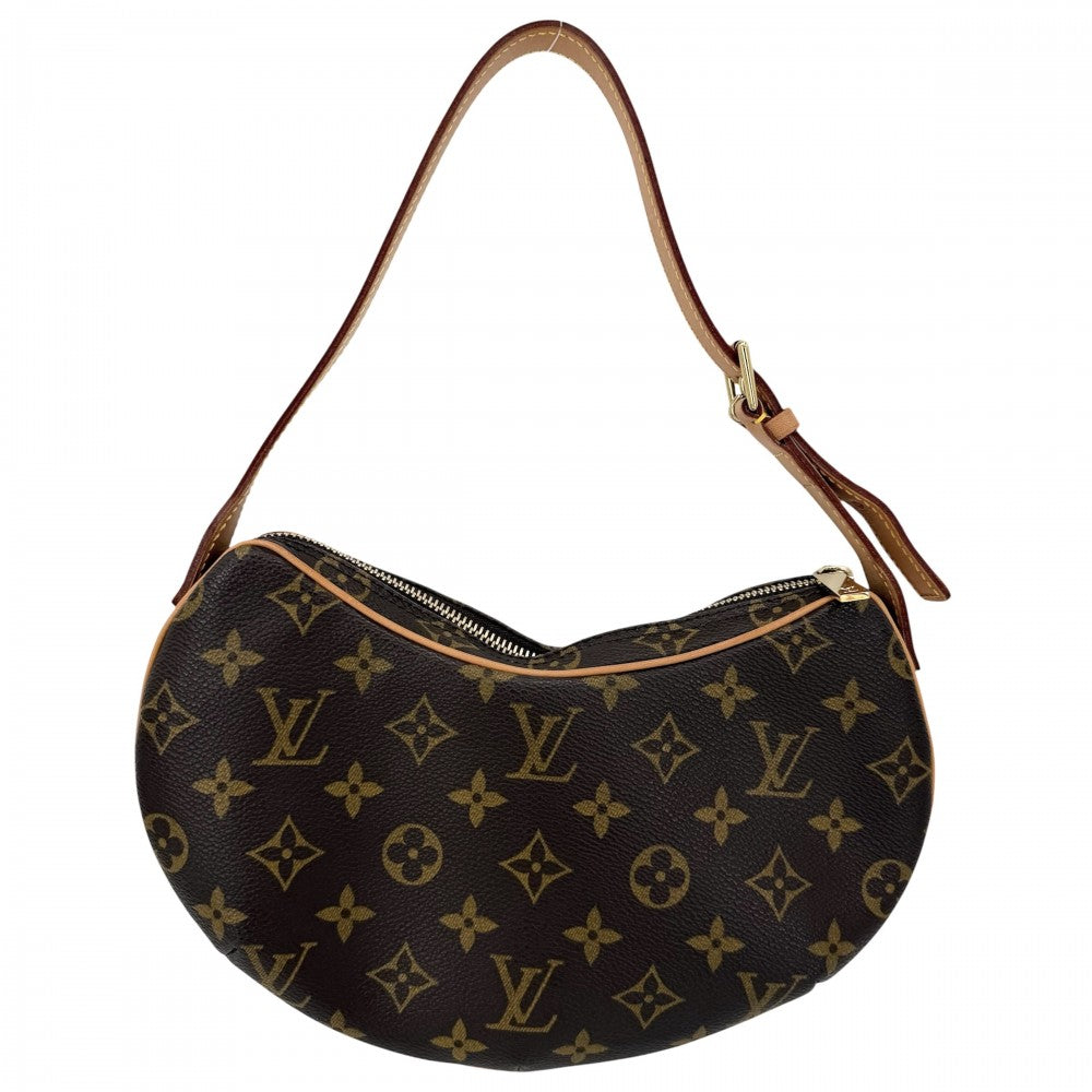 LOUIS VUITTON ルイヴィトン ショルダーバッグ ポシェットクロワッサン M51510 モノグラムキャンバス ブラウン 茶 ゴールド金具 レディース【中古品】