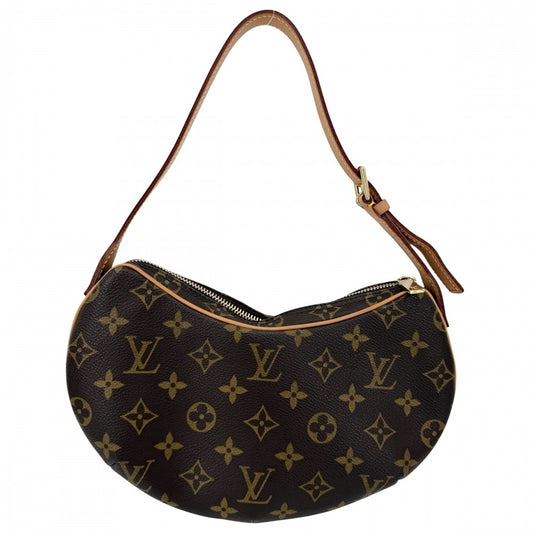 LOUIS VUITTON ルイヴィトン ショルダーバッグ ポシェットクロワッサン M51510 モノグラムキャンバス ブラウン 茶 ゴールド金具 レディース【中古品】