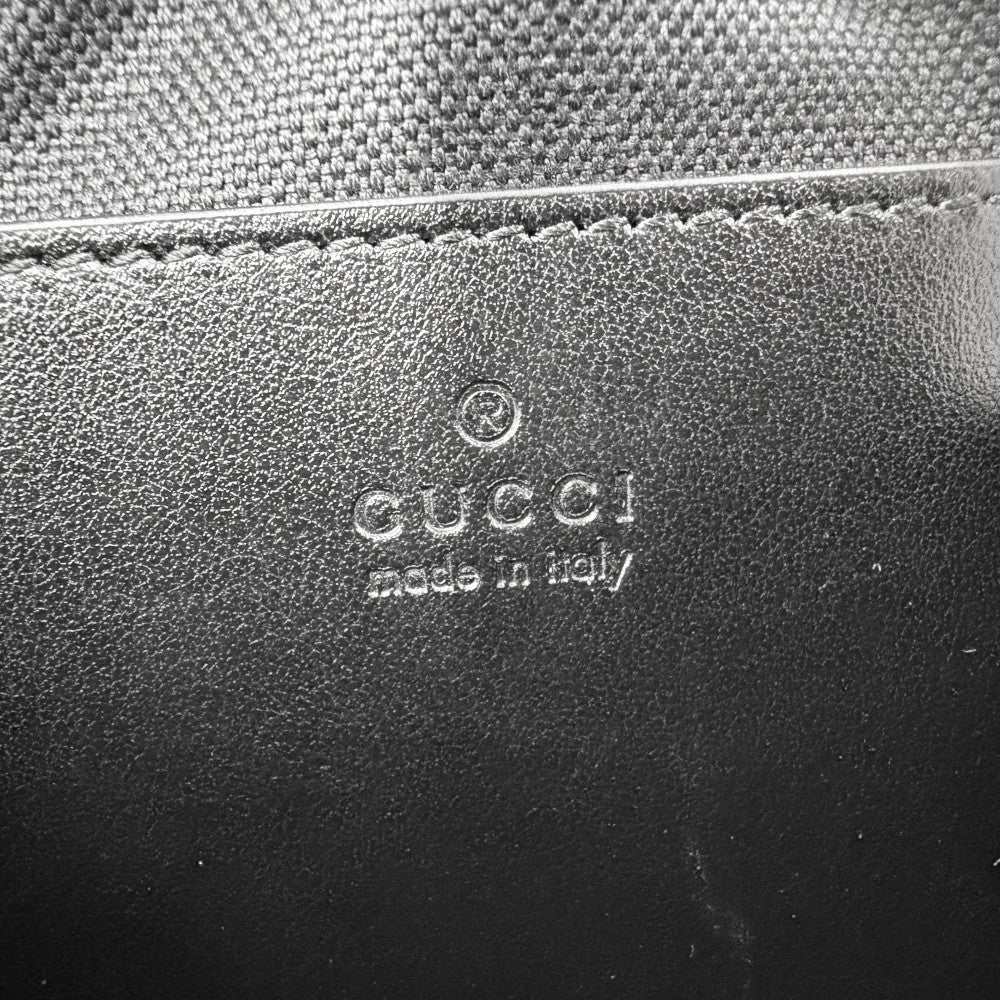 【開店SALE】 GUCCI グッチ ショルダーバッグ GGマーモント スモール カメラバッグ キルティング 447632 レザー ブラック 黒 ブラック×シルバー金具 レディース【中古品】