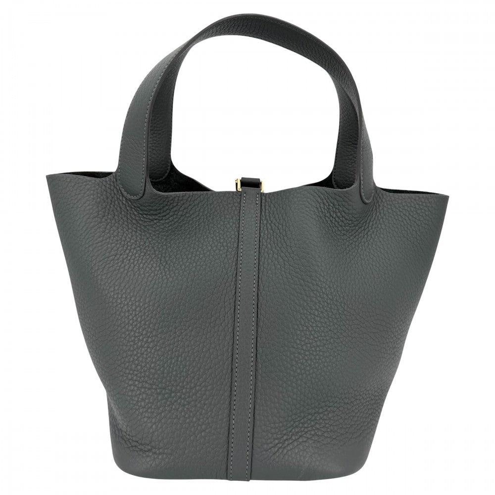 HERMES エルメス ハンドバッグ ピコタンロックMM ダークグリーン K刻印 トリヨンクレマンス ヴェールマングローブ ゴールド金具 レディース 2025年【中古品】