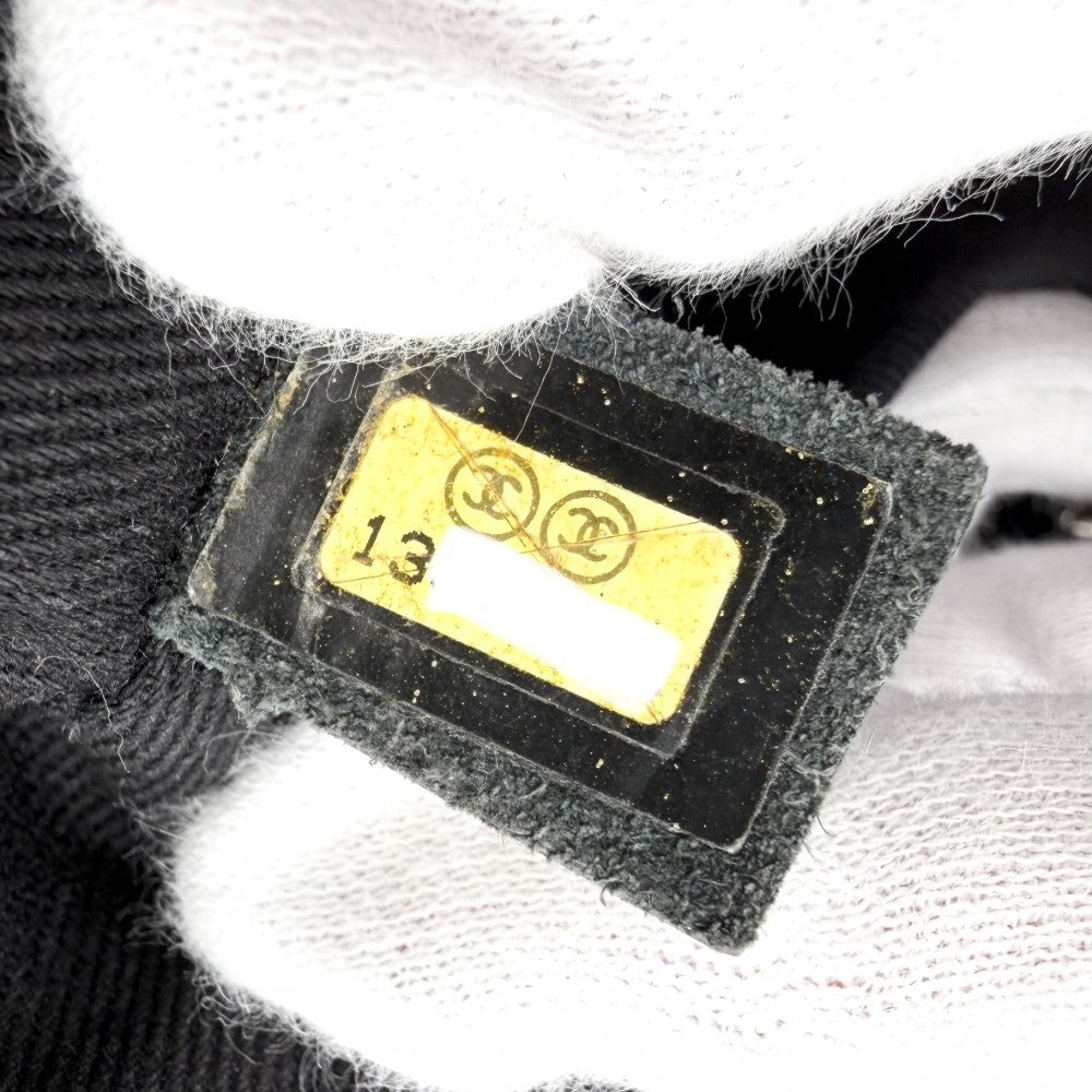 【開店SALE】 CHANEL シャネル 2WAY ココマーク ニット ハンドバッグ ショルダーバッグ ウール エナメル ブラック 黒 シルバー金具 レディース【中古品】