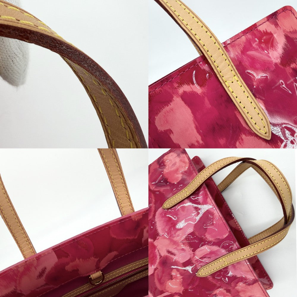 LOUIS VUITTON ルイヴィトン ハンドバッグ モノグラムヴェルニ カタリーナBB フラワーイカット M90039 ピンク ゴールド金具 レディース【中古品】