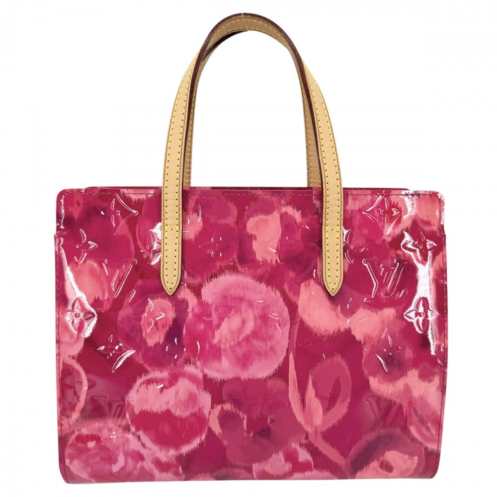 LOUIS VUITTON ルイヴィトン ハンドバッグ モノグラムヴェルニ カタリーナBB フラワーイカット M90039 ピンク ゴールド金具 レディース【中古品】