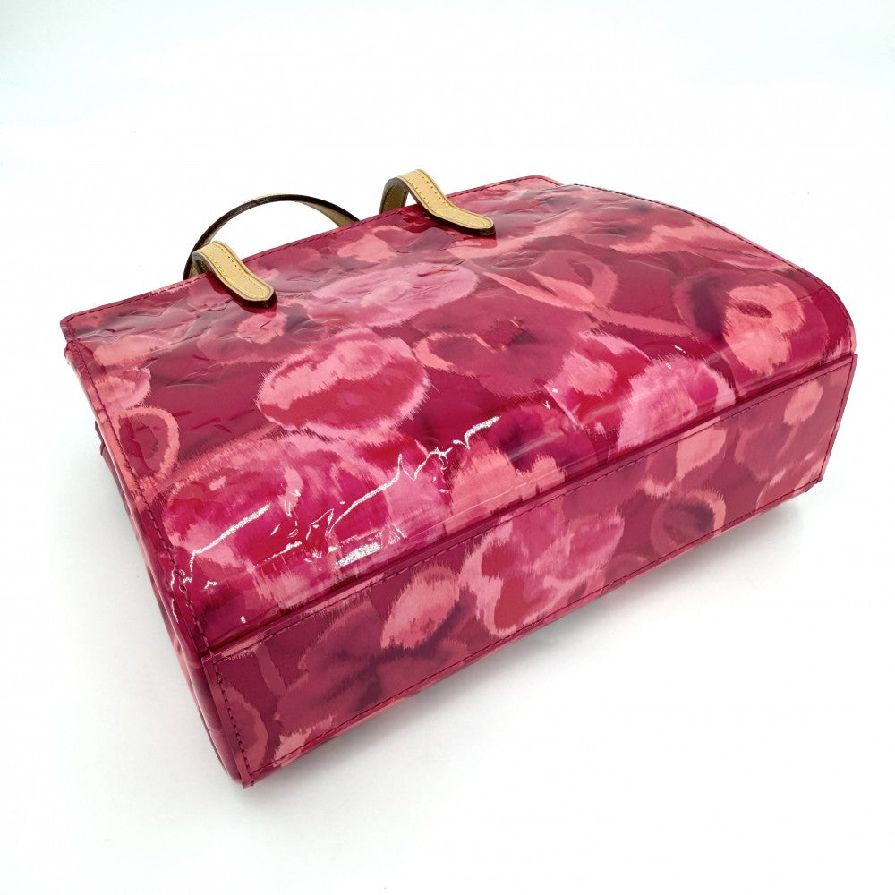 LOUIS VUITTON ルイヴィトン ハンドバッグ モノグラムヴェルニ カタリーナBB フラワーイカット M90039 ピンク ゴールド金具 レディース【中古品】