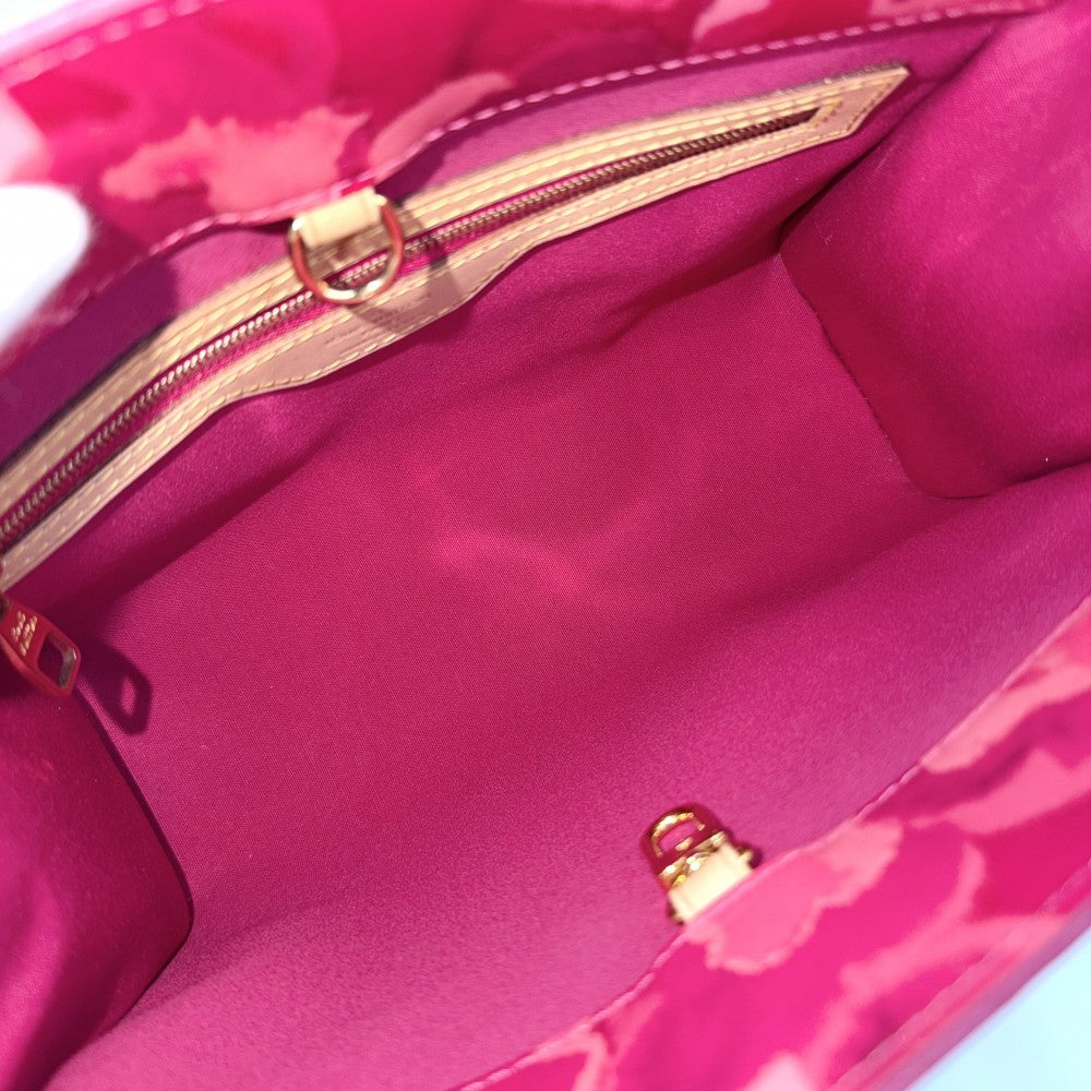 LOUIS VUITTON ルイヴィトン ハンドバッグ モノグラムヴェルニ カタリーナBB フラワーイカット M90039 ピンク ゴールド金具 レディース【中古品】