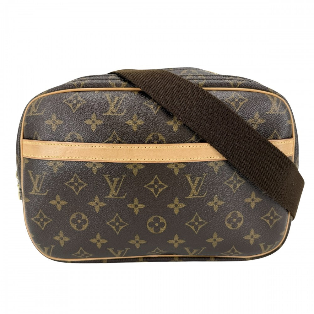 LOUIS VUITTON ルイヴィトン ショルダーバッグ リポーターPM M45254 モノグラムキャンバス ブラウン 茶 ゴールド金具 レディース【中古品】