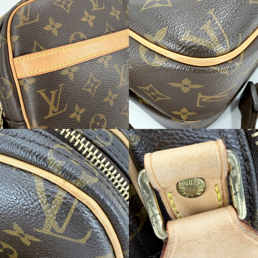 LOUIS VUITTON ルイヴィトン ショルダーバッグ リポーターPM M45254 モノグラムキャンバス ブラウン 茶 ゴールド金具 レディース【中古品】