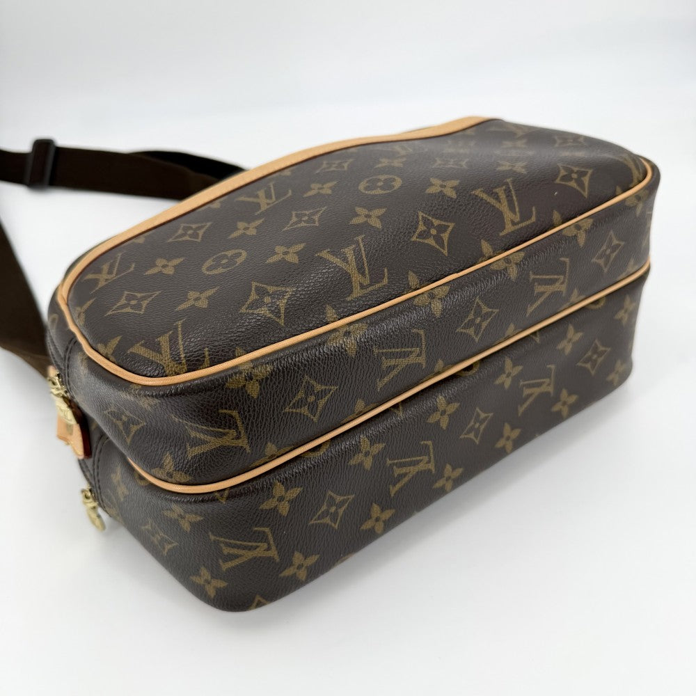 LOUIS VUITTON ルイヴィトン ショルダーバッグ リポーターPM M45254 モノグラムキャンバス ブラウン 茶 ゴールド金具 レディース【中古品】