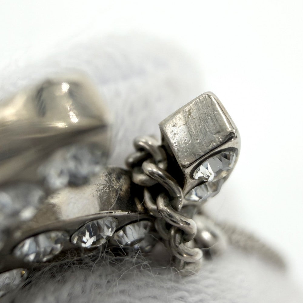 CHANEL シャネル ネックレス ココマーク ペンダント アクセサリー GP ラインストーン F13V シルバー レディース 約5.0g 2013年【中古品】