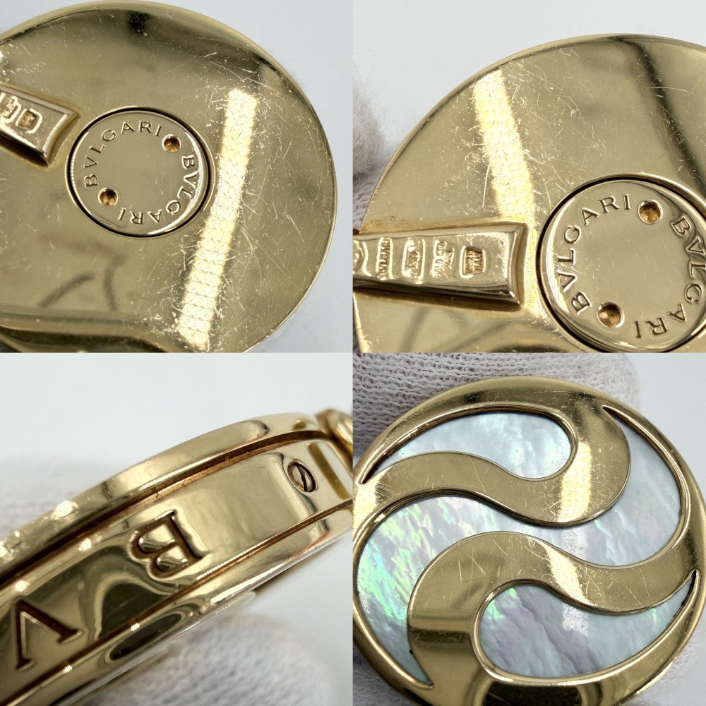 BVLGARI ブルガリ ペンダントトップ オプティカル ジュエリー アクセサリー 18金YG Au750 K18イエローゴールド ホワイトシェル ゴールド ユニセックス 約30.5g【中古品】