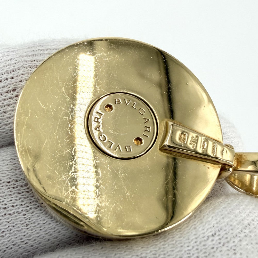 BVLGARI ブルガリ ペンダントトップ オプティカル ジュエリー アクセサリー 18金YG Au750 K18イエローゴールド ホワイトシェル ゴールド ユニセックス 約30.5g【中古品】