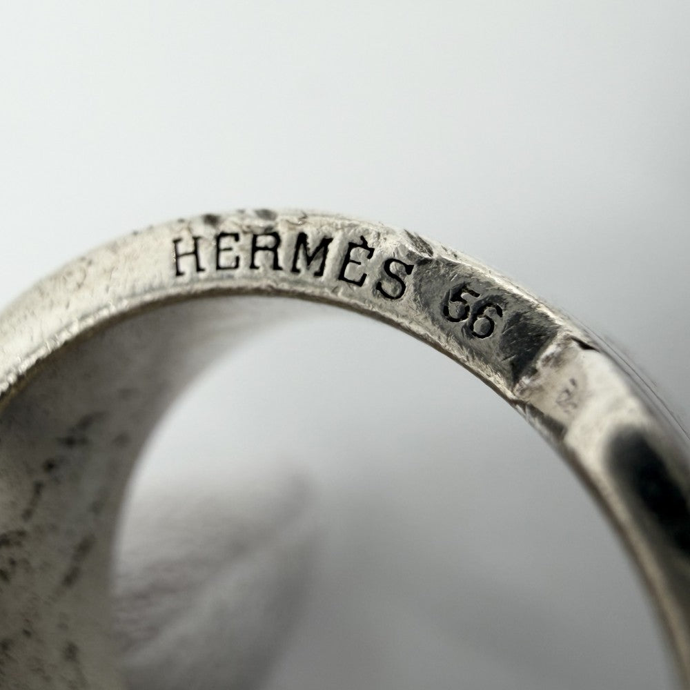 HERMES エルメス 指輪 イタリーク リング アクセサリー ジュエリー ヴィンテージ 56サイズ シルバー925 約15.5号 レディース 約16.0g【中古品】