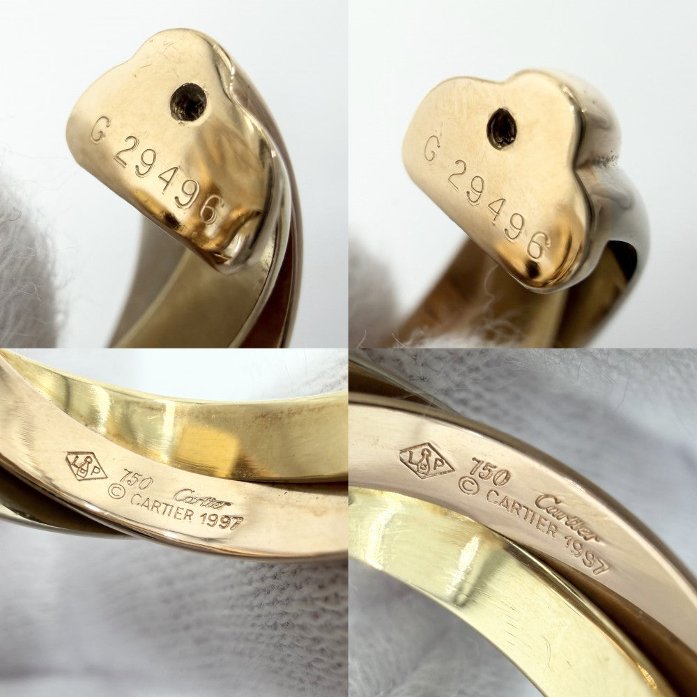 CARTIER カルティエ イヤリング トリニティ アクセサリー ジュエリー 18金YG/PG/WG Au750 K18イエローゴールド K18ピンクゴールド K18ホワイトゴールド レディース 約13.4g【中古品】