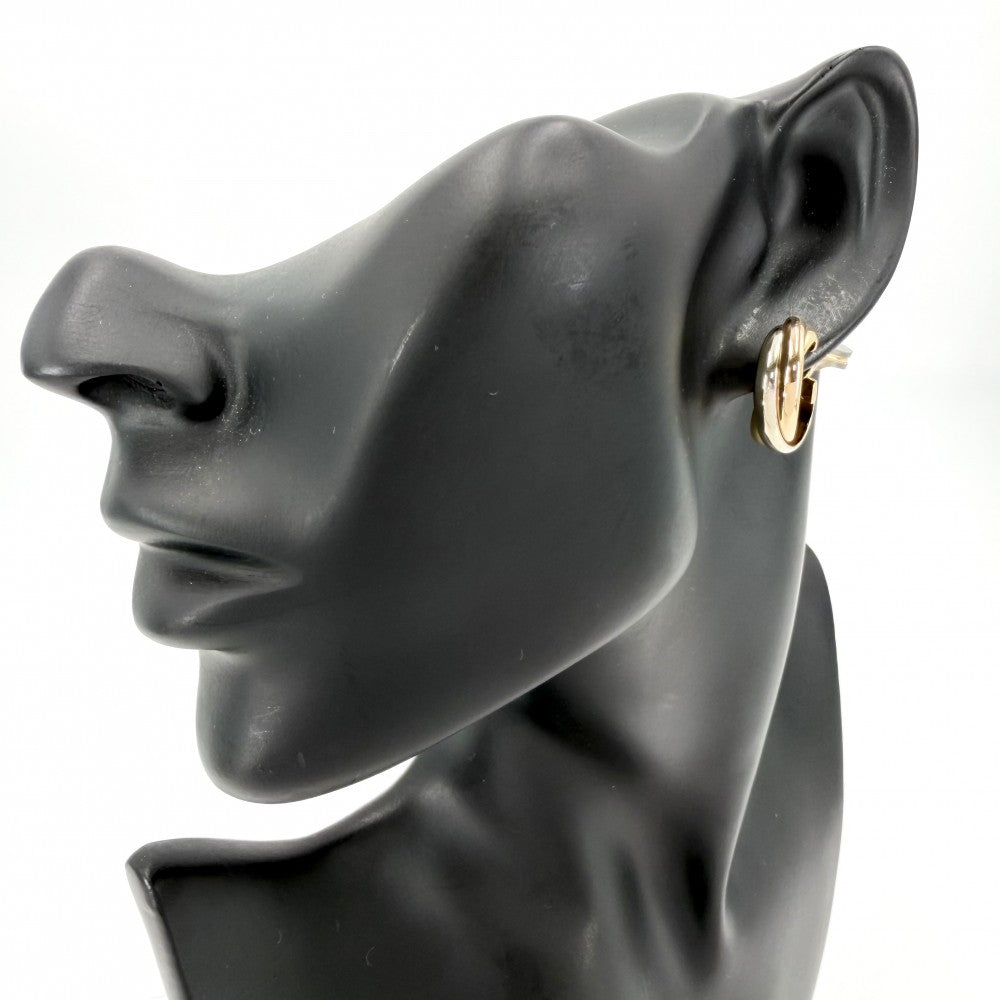 CARTIER カルティエ イヤリング トリニティ アクセサリー ジュエリー 18金YG/PG/WG Au750 K18イエローゴールド K18ピンクゴールド K18ホワイトゴールド レディース 約13.4g【中古品】