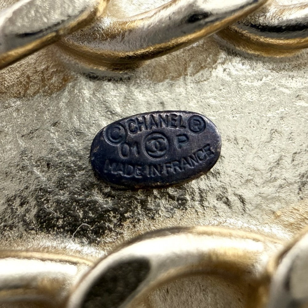 CHANEL シャネル ブレスレット チェーン ココマーク アクセサリー ハート スター 星 GP 01P ブラック 黒 ゴールド レディース 約32.3g 2001年【中古品】