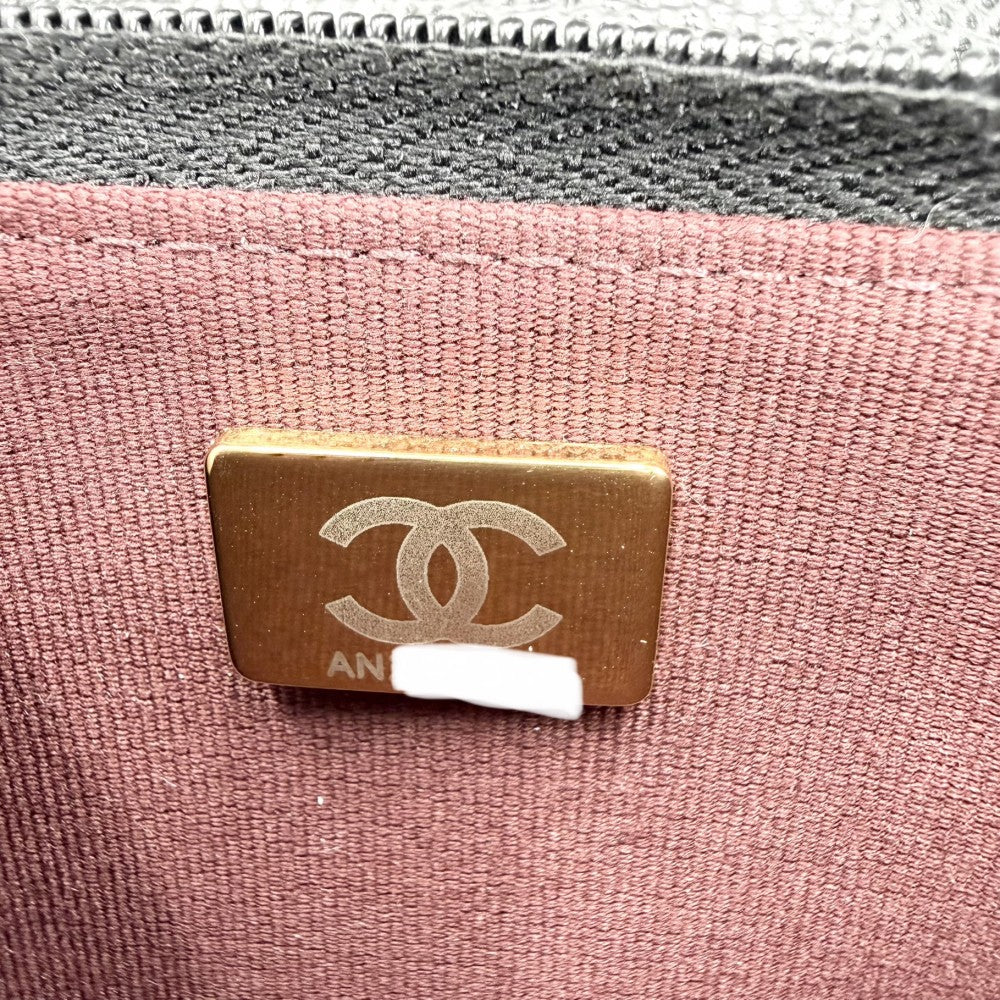 CHANEL シャネル チェーンウォレット マトラッセ ココマーク ショルダーバッグ ターンロック キャビアスキン ブラック 黒 ゴールド金具 レディース【中古品】
