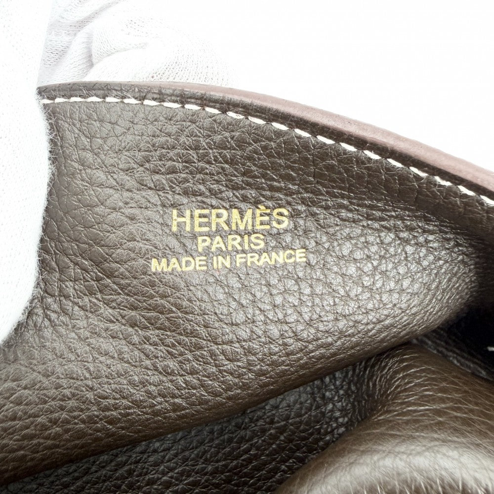 HERMES エルメス トートバッグ ドゥブルセンス45 リバーシブル ハンドバッグ Double Sens □JO刻印 レザー ブラウン 茶 レディース 2011年【中古品】