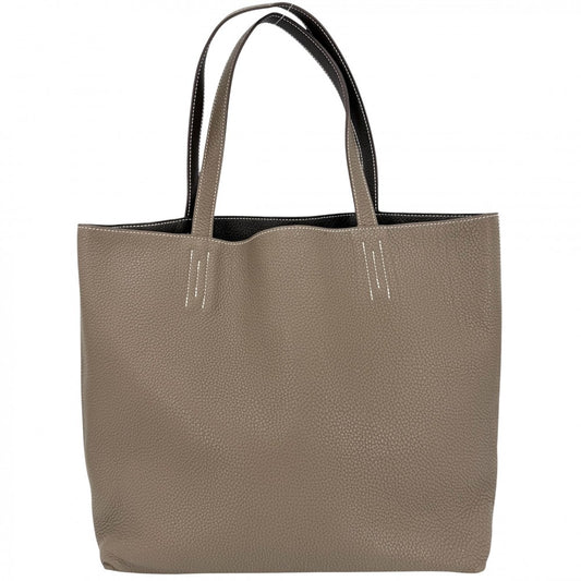 HERMES エルメス トートバッグ ドゥブルセンス45 リバーシブル ハンドバッグ Double Sens □JO刻印 レザー ブラウン 茶 レディース 2011年【中古品】