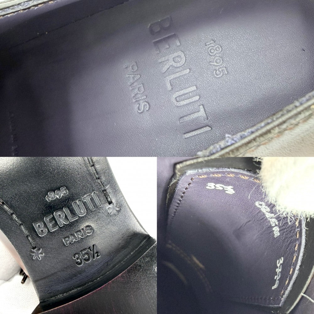 Berluti ベルルッティ ローファー アレッサンドロ デムジュール 革靴 オックスフォード 35 1/2サイズ 約22cm レザー ブラウン 茶 レディース【中古品】