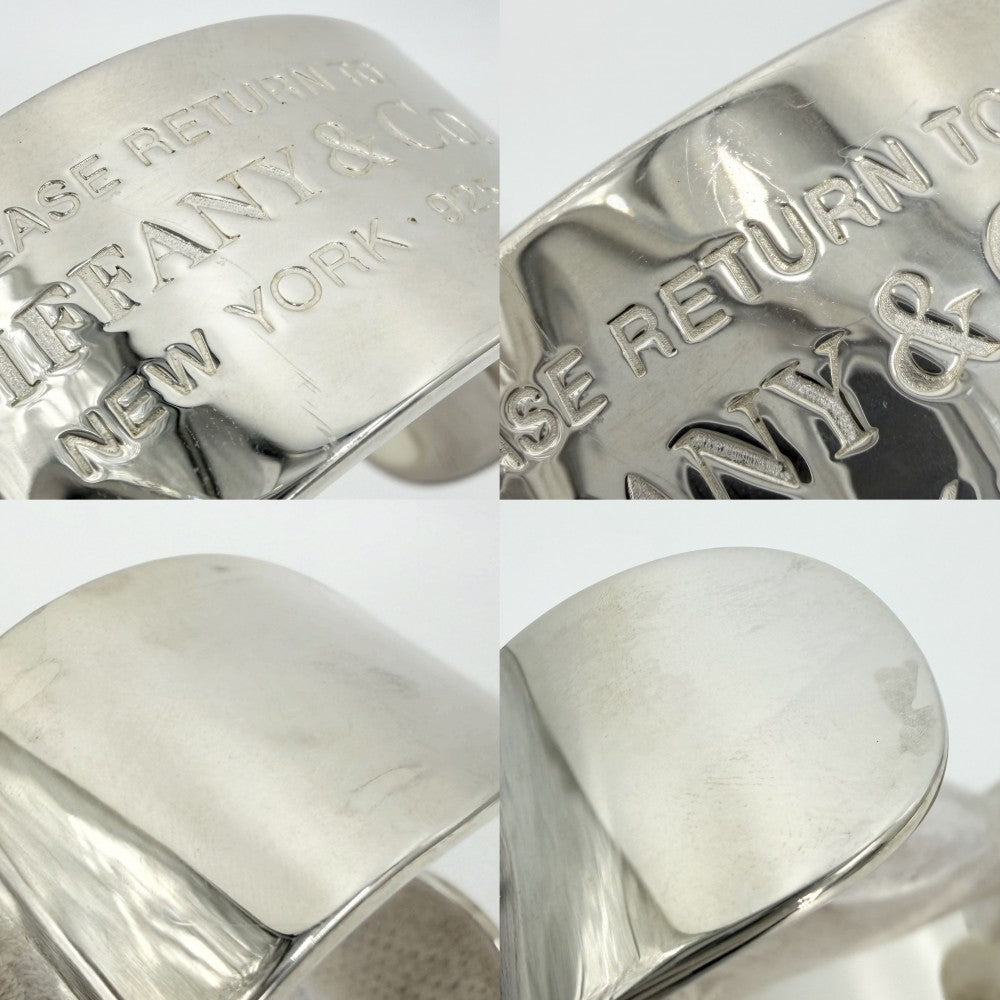 TIFFANY&Co. ティファニー バングル リターントゥティファニー ワイドカフ ブレスレット ジュエリー アクセサリー シルバー925 レディース 約82.3g【中古品】