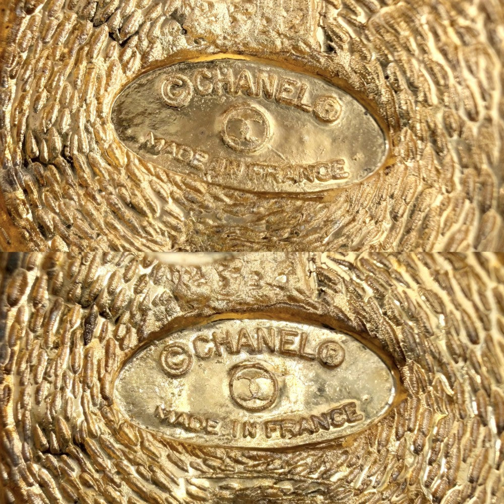 CHANEL シャネル イヤリング マトラッセ ラウンド ココマーク 丸形 アクセサリー ヴィンテージ GP ゴールド レディース 約20.1g【中古品】