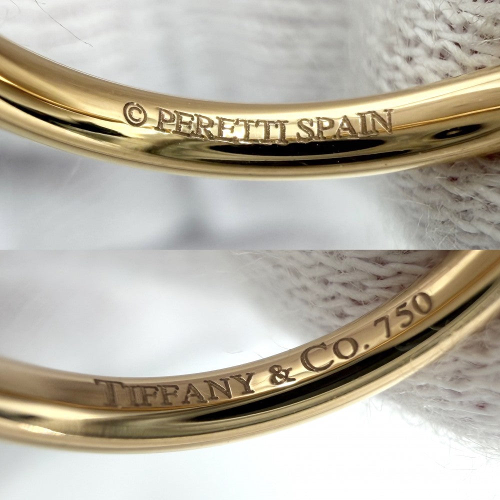 TIFFANY&Co. ティファニー 指輪 エルサ・ペレッティ バンドリング ジュエリー アクセサリー Au750 18金PG K18ピンクゴールド ダイヤモンド0.01ct 約8号 レディース 約2.3g【中古品】