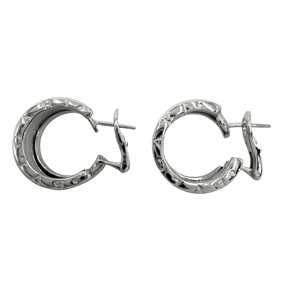 BVLGARI ブルガリ ピアス ビーゼロワン ジュエリー B-zero1 アクセサリー 18金WG Au750 K18ホワイトゴールド レディース 約13.3g【中古品】