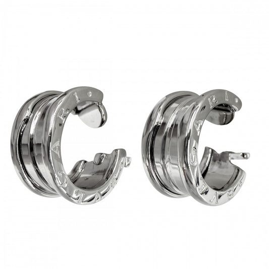 BVLGARI ブルガリ ピアス ビーゼロワン ジュエリー B-zero1 アクセサリー 18金WG Au750 K18ホワイトゴールド レディース 約13.3g【中古品】