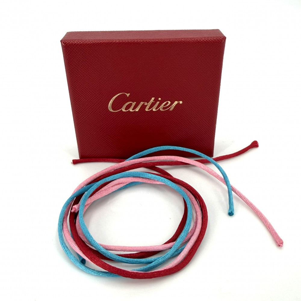 CARTIER カルティエ ブレスレット スリーカラー トリニティ アクセサリー ジュエリー Au750 18金YG WG PG K18イエローゴールド K18ホワイトゴールド K18ピンクゴールド ブラック 黒 レディース 約3.0g【中古品】