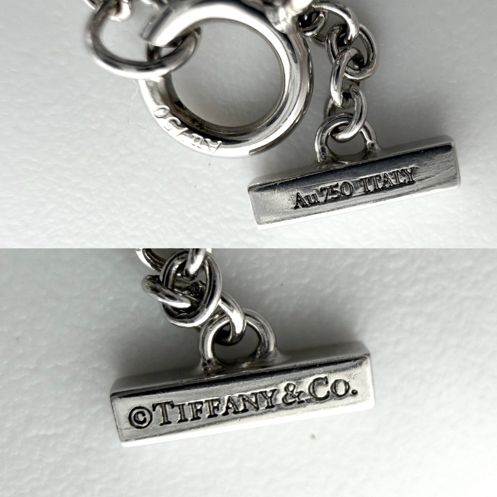 TIFFANY&Co. ティファニー ブレスレット Tスマイル 18金WG Au750 アクセサリー ジュエリー K18ホワイトゴールド レディース 約2.6g【中古品】