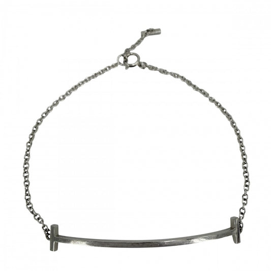 TIFFANY&Co. ティファニー ブレスレット Tスマイル 18金WG Au750 アクセサリー ジュエリー K18ホワイトゴールド レディース 約2.6g【中古品】