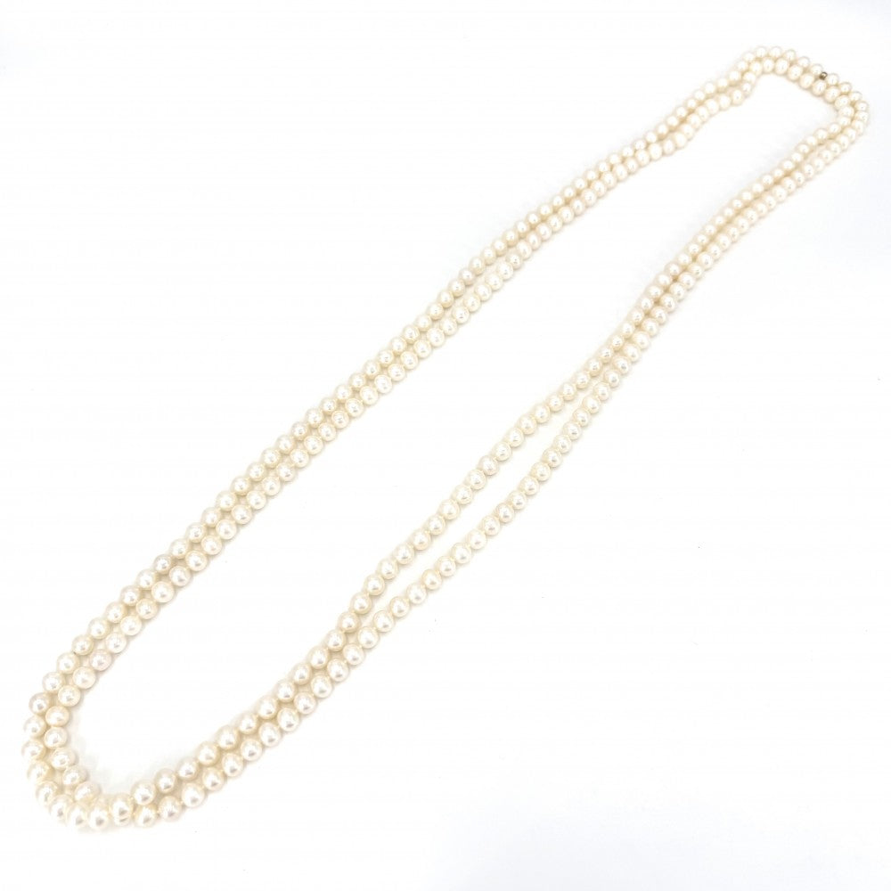 TIFFANY&Co. ティファニー ネックレス ジーグフェルドコレクション パールラップネックレス ロングネックレス ジュエリー アクセサリー シルバー925 パール レディース 約166.2g【中古品】