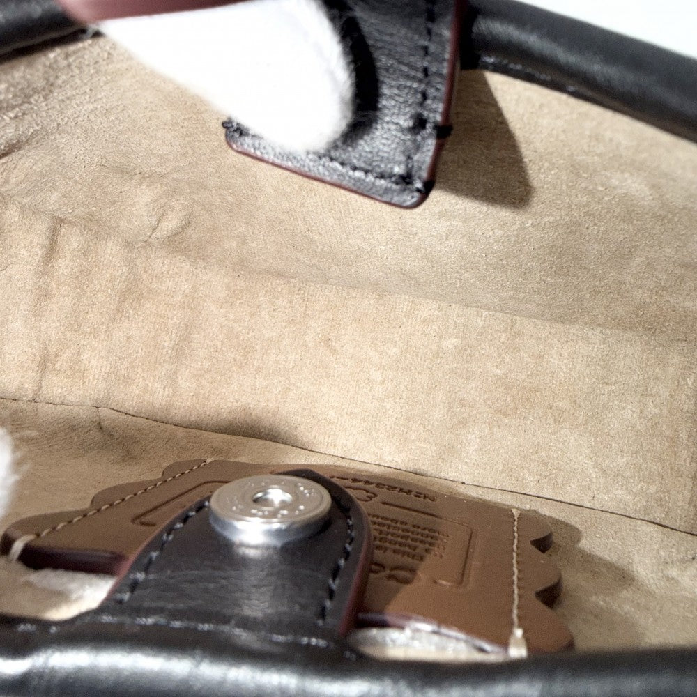COACH コーチ 2WAY ミニ エルゴ バッグ アップクラッシュ ワンショルダーバッグ ショルダーバッグ CQ850 レザー ブラック 黒 ブラウン 茶 シルバー金具 レディース【中古品】