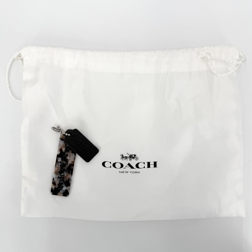 COACH コーチ 2WAY ミニ エルゴ バッグ アップクラッシュ ワンショルダーバッグ ショルダーバッグ CQ850 レザー ブラック 黒 ブラウン 茶 シルバー金具 レディース【中古品】