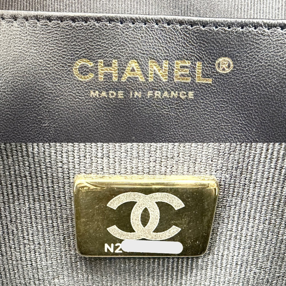 CHANEL シャネル ショルダーバッグ ココマーク ダブルチェーン ターンロック 2022-23AW ツイード ウール ブラック 黒 グレー ゴールド金具 レディース【中古品】