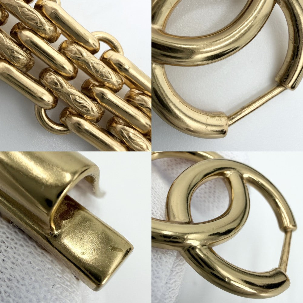 CHANEL シャネル ベルト ココマーク チェーンベルト ファッションアイテム 小物 A22S GP レザー ゴールド ブラック 黒 レディース 2022年【中古品】