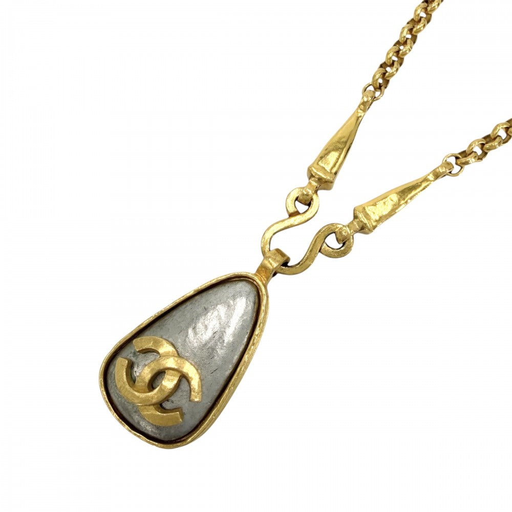 CHANEL シャネル ネックレス ココマーク ロングネックレス アクセサリー GP 97A ゴールド シルバー レディース 約74.3g 1997年【中古品】