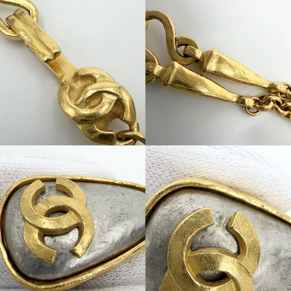 CHANEL シャネル ネックレス ココマーク ロングネックレス アクセサリー GP 97A ゴールド シルバー レディース 約74.3g 1997年【中古品】