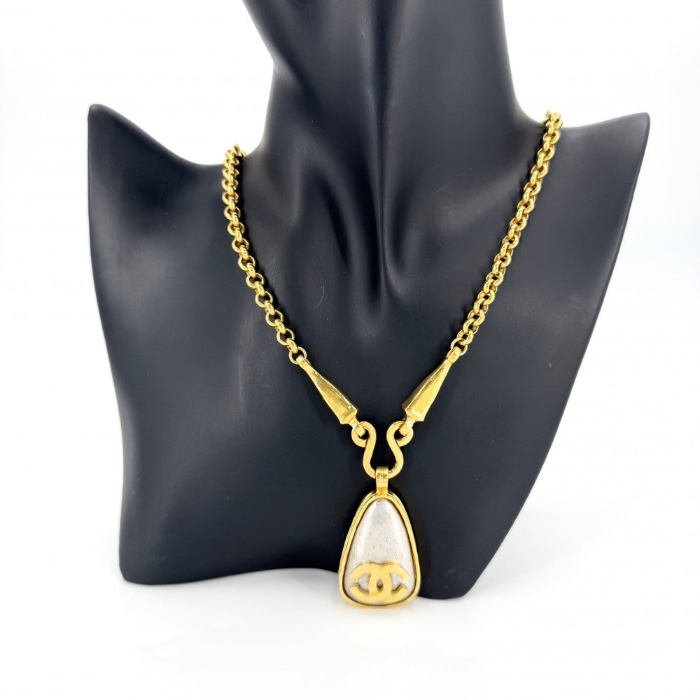 CHANEL シャネル ネックレス ココマーク ロングネックレス アクセサリー GP 97A ゴールド シルバー レディース 約74.3g 1997年【中古品】