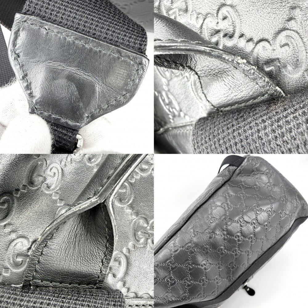 GUCCI グッチ リュック グッチシマ バックパック 368561 ブラック 黒 シルバー金具 メンズ【中古品】