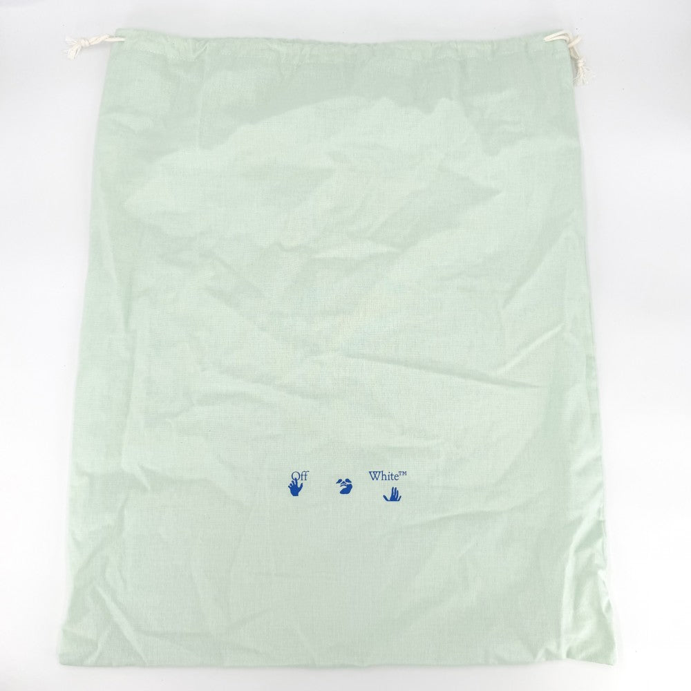 OFF-WHITE オフホワイト リュック アローイージー バックパック OMNB019E20FAB001 ナイロン ブラック 黒 ホワイト 白 シルバー金具 メンズ【中古品】