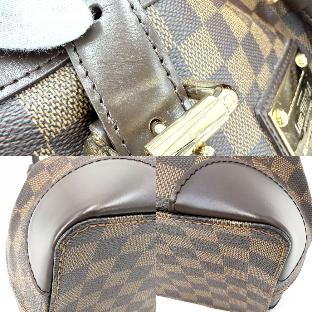 LOUIS VUITTON ルイヴィトン トートバッグ ハムステッドMM ハンドバッグ N51204 ダミエキャンバス ブラウン 茶 ゴールド金具 レディース【中古品】