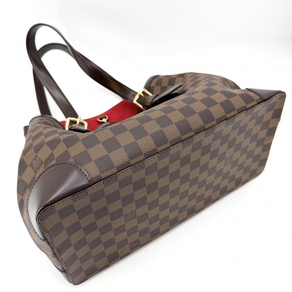 LOUIS VUITTON ルイヴィトン トートバッグ ハムステッドMM ハンドバッグ N51204 ダミエキャンバス ブラウン 茶 ゴールド金具 レディース【中古品】