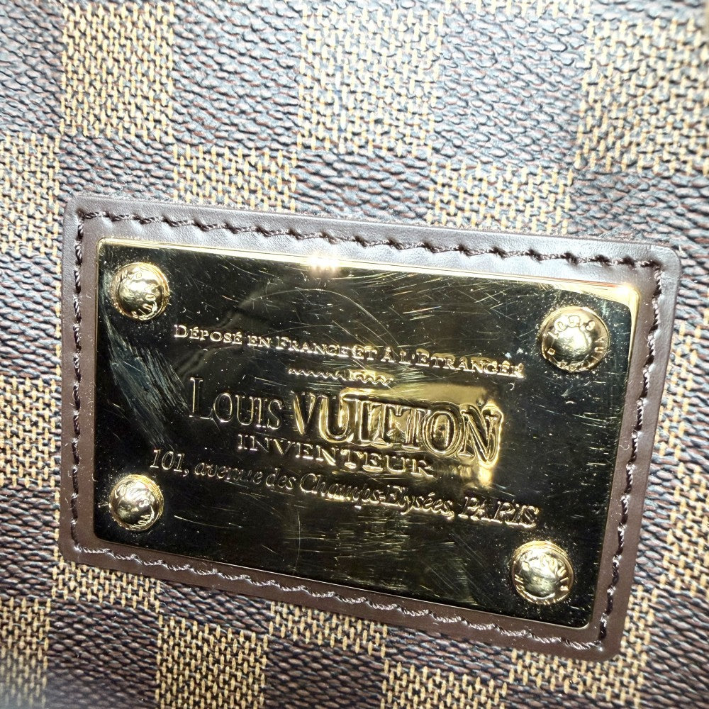 LOUIS VUITTON ルイヴィトン トートバッグ ハムステッドMM ハンドバッグ N51204 ダミエキャンバス ブラウン 茶 ゴールド金具 レディース【中古品】