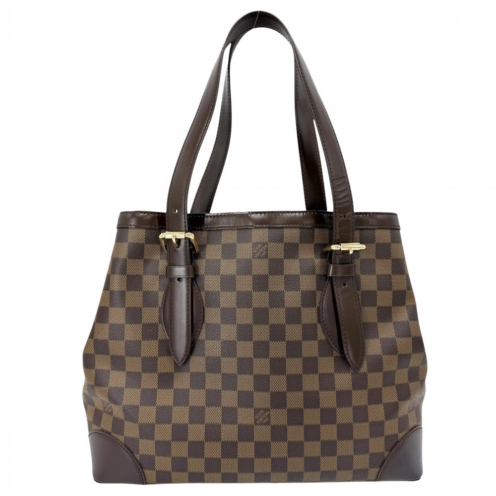 LOUIS VUITTON ルイヴィトン トートバッグ ハムステッドMM ハンドバッグ N51204 ダミエキャンバス ブラウン 茶 ゴールド金具 レディース【中古品】